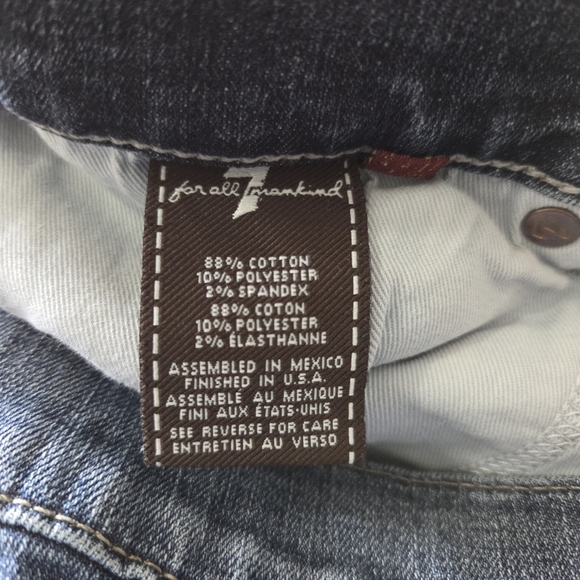 7 For All Mankind Mens Standard Fit Chevron Pocket Button Fly Jeans Size 32 - Picture 8 of 8